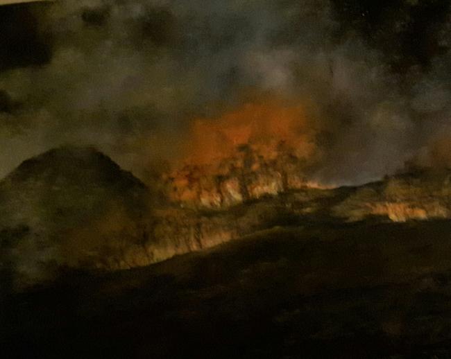 feu en corse. - 60x50