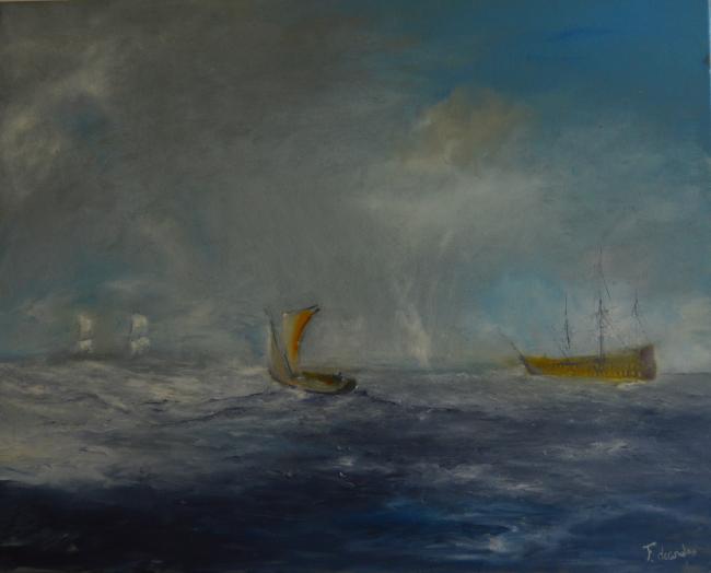 Bateaux - 60 x 60 