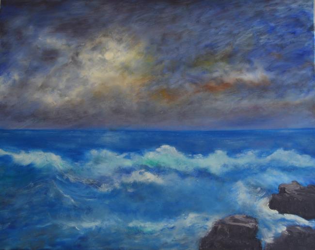 Mer et nuages - 60 x 60 