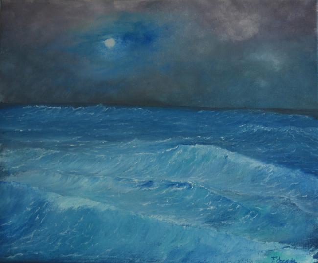 Mer houleuse - 70 x 60 