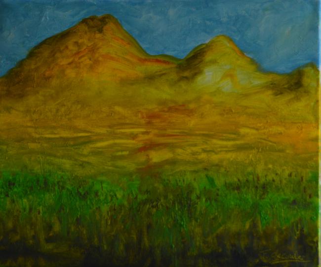 vue sur montagnes - 50x65